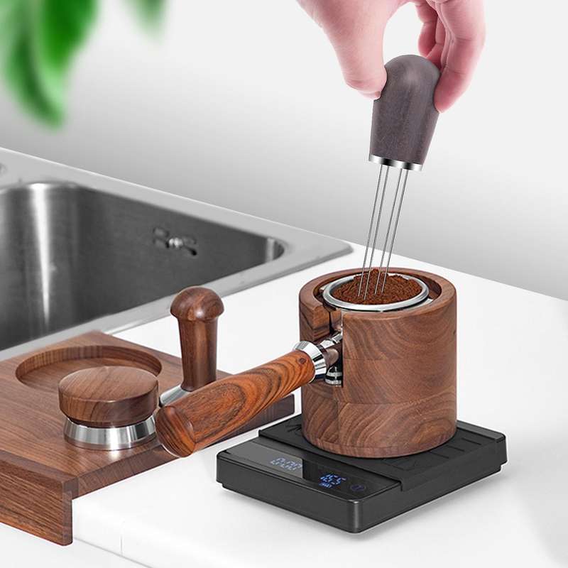 Espresso Coffee Stirrer with Coffee Tamper Mat, Coffee Stirring Tool for Espresso Distribution,Baris