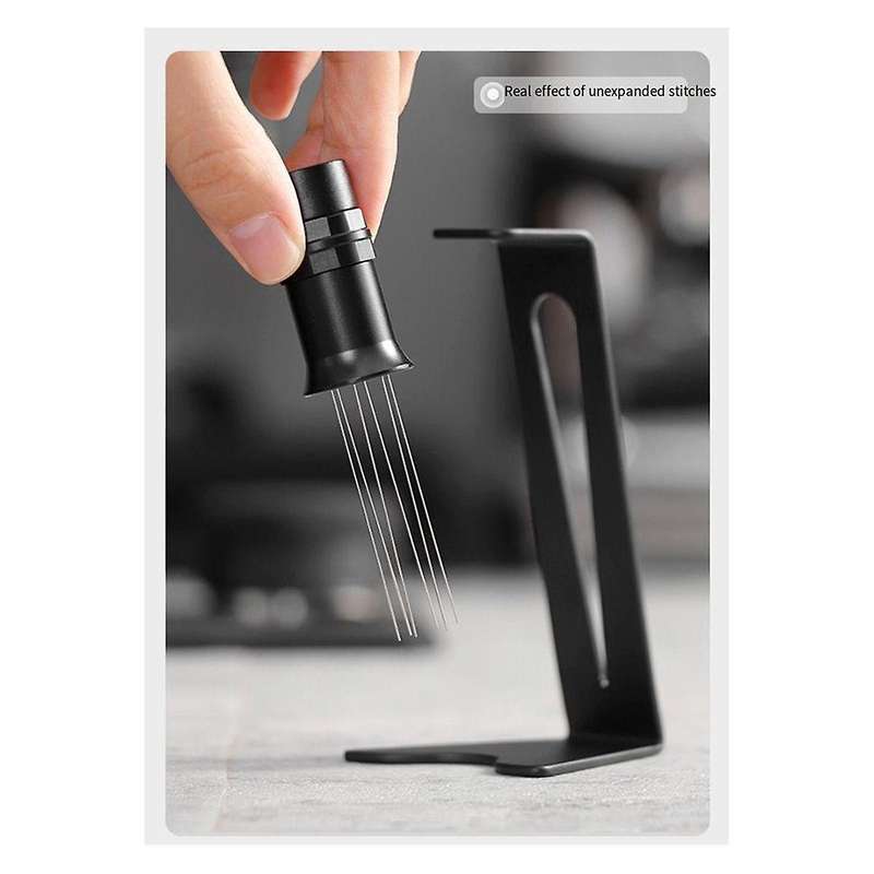 Espresso Needle Distributor - Magnetic Metal Stirrer Tool for Coffee - Black Coffee Distributor for