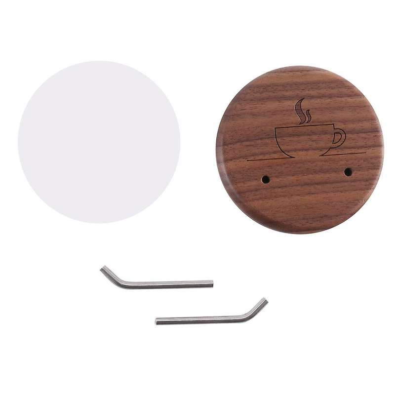 Espresso Portafilter Wall Rack Walnut Hooks with Stainless Steel Hooks Suitable for 51/54/58mm Port