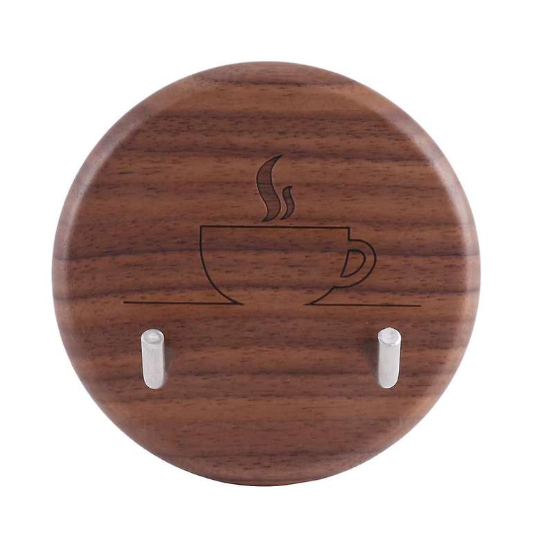 Espresso Portafilter Wall Rack Walnut Hooks with Stainless Steel Hooks Suitable for 51/54/58mm Port
