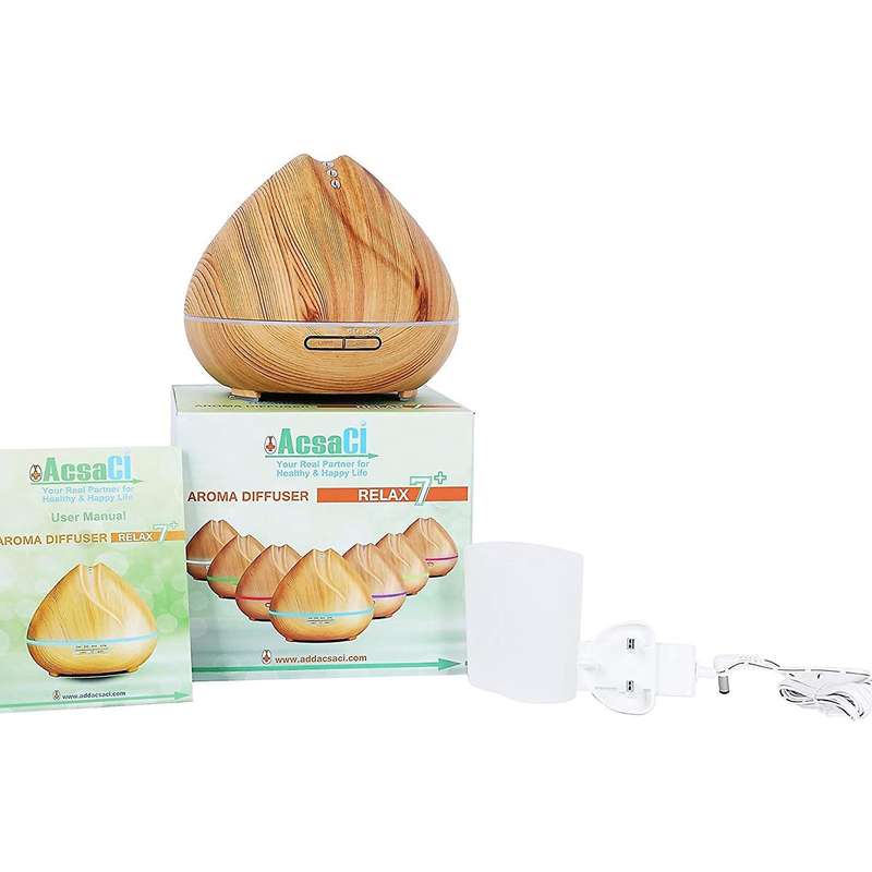 Essential Oil Diffuser Wood Grain Aroma Diffuser with Timer Cool Mist Humidifier for Home Bedroom wi