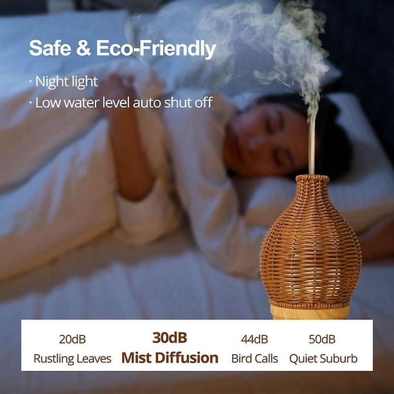 Essential Oil Diffuser Rattan Aroma Mist Humidifiers for Home
