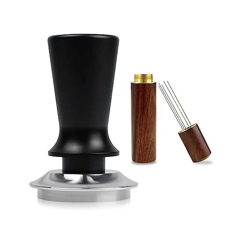 Espresso Tamper 51mm & Espresso Stirrer, Espresso Tamper, Calibrated Spring Loaded Hand Tamper Stain