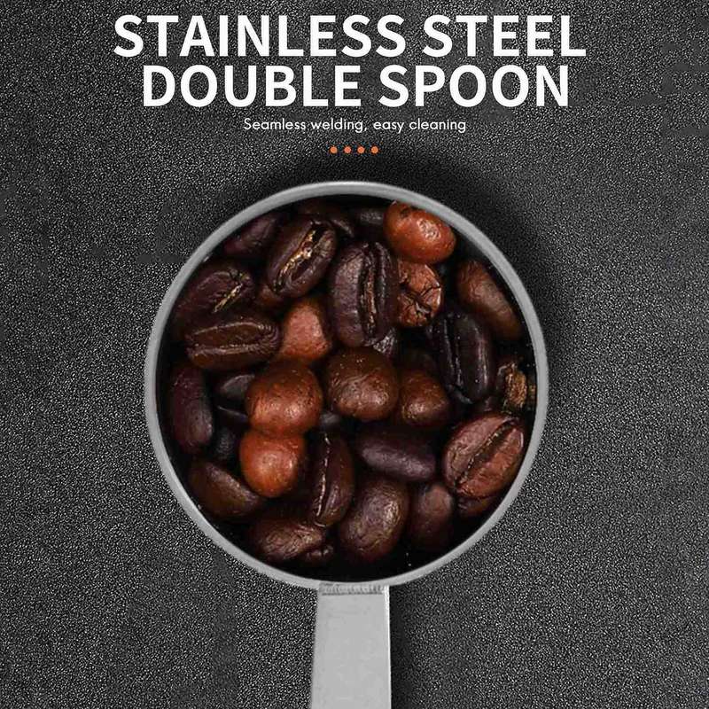 Espresso Stand Coffee Measure Tamper Spoon Stainless Steel Coffee & Tea Tools Measuring Tamping Scoo