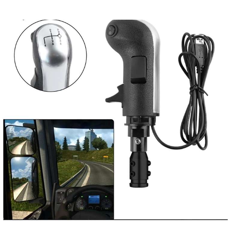 Est2 Shifter Knob Usb Game 18 Gear Shifter Knob 3 Switch Replacement Skrs for G29 G27 G25 Th8a
