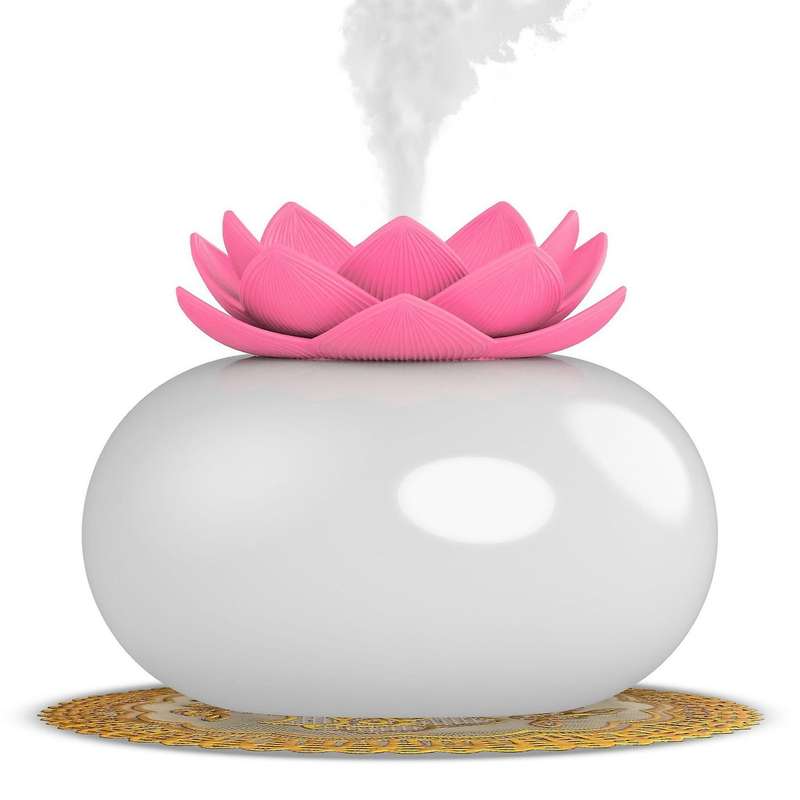 Essential Oil Diffuser,Personal Lotus Humidifiers for Office Desk,Cute Lotus USB Cool Mist Humidifie
