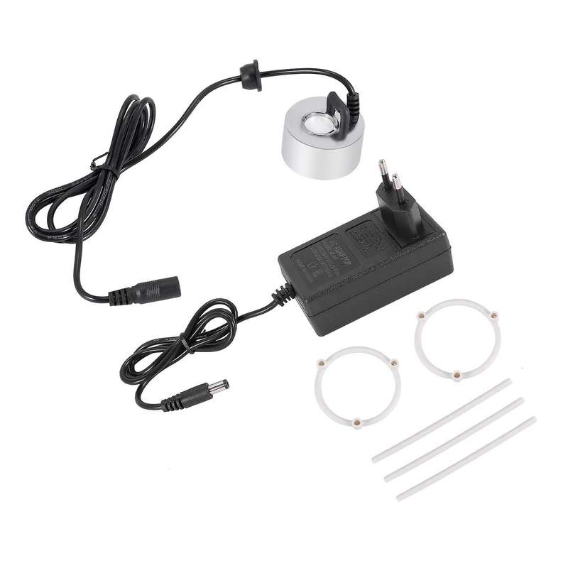 EU Plug 24V Ultrasonic Mist Maker Fogger Water Fountain Pond Rockery Fishtank Vase Birdbath Atomizer