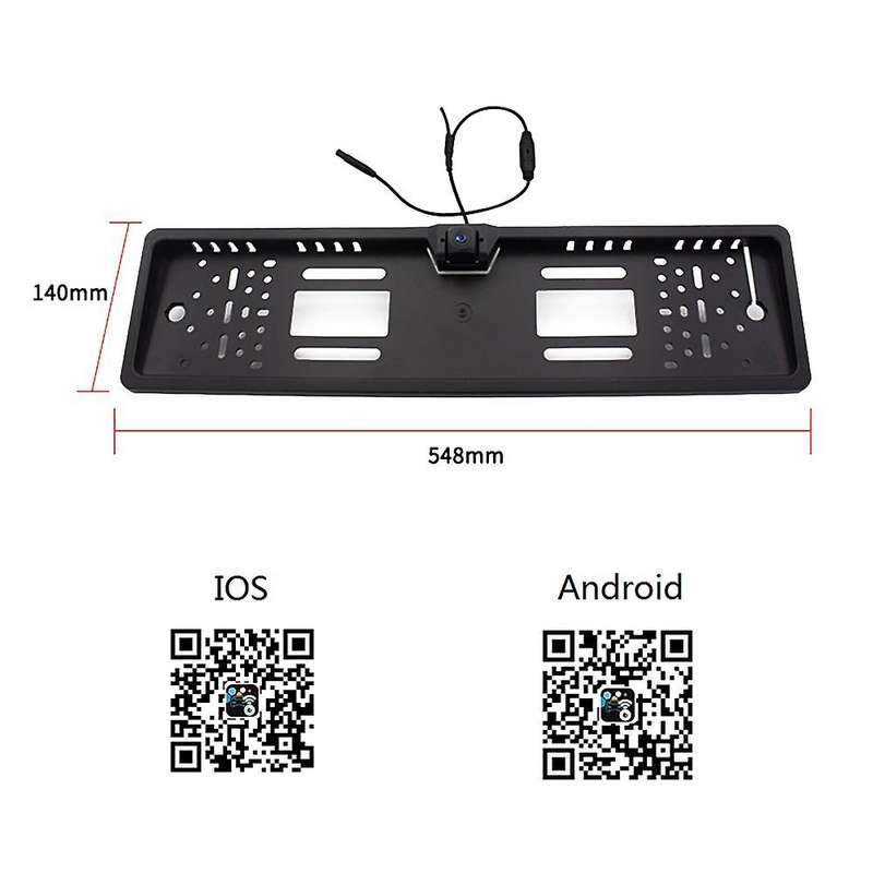 EU European Car Wifi License Plate Frame Wireless Rear View Camera Waterproof Reverse Backup Camera