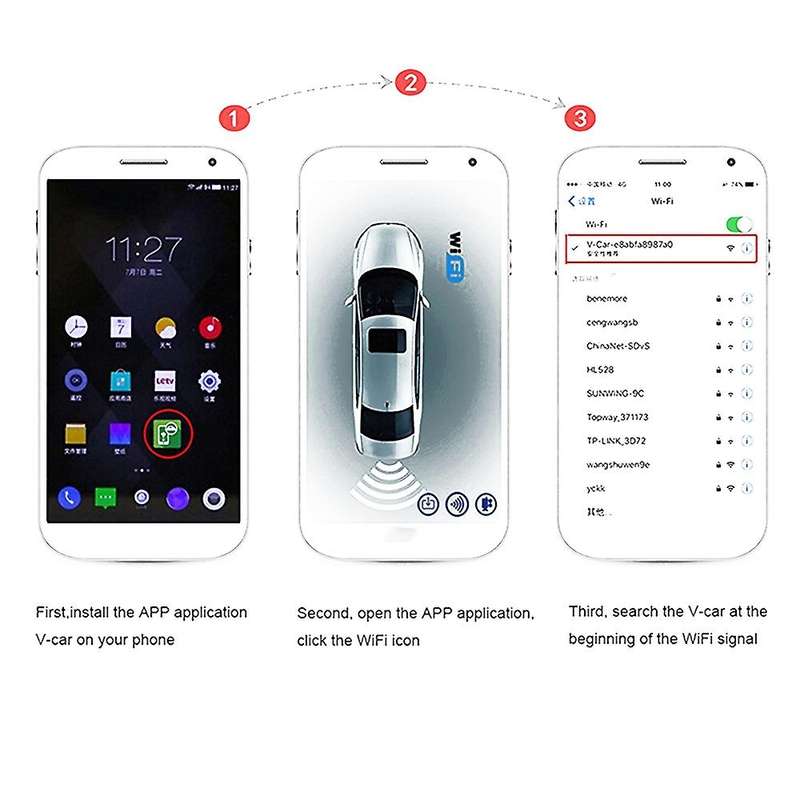 EU European Car Wifi License Plate Frame Wireless Rear View Camera Waterproof Reverse Backup Camera