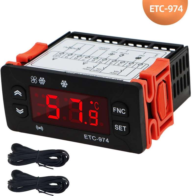 ETC-974 Digital Temperature Controller Microcomputer Thermostats Thermostat Refrigeration Alarm 220