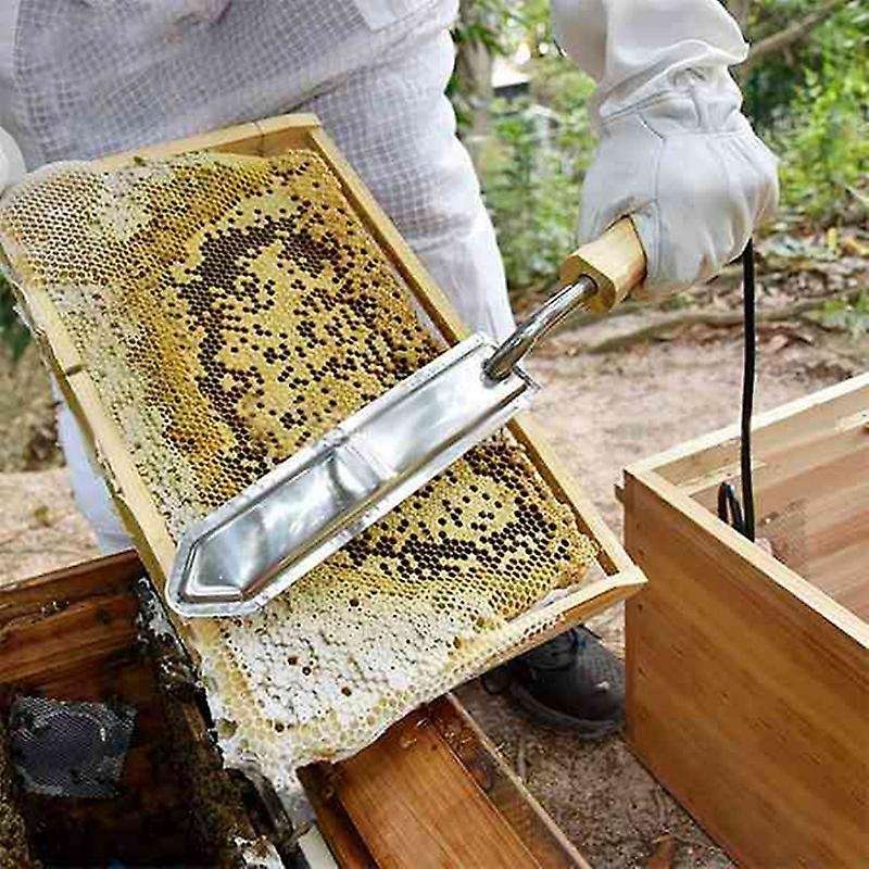 EU Plug AC220V Electric Honey Knife Bee Beekeeping Equipment Electric Heating Handle Wooden Tools Ho