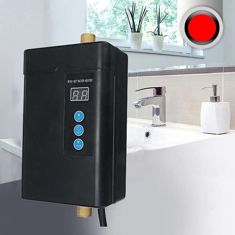 EU Plug Electric Water Heater 4000W 220V Tankless Hot Water Heater Shower Faucet Tap Thermostat Heat