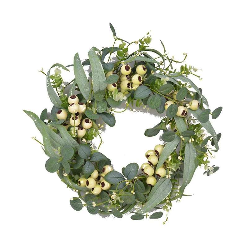 Eucalyptus Wreath, Artificial Eucalyptus Leaves Wreath with Big Berries, Spring/summer Greenery Wre