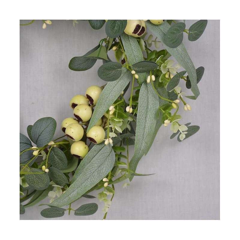 Eucalyptus Wreath, Artificial Eucalyptus Leaves Wreath with Big Berries, Spring/summer Greenery Wre