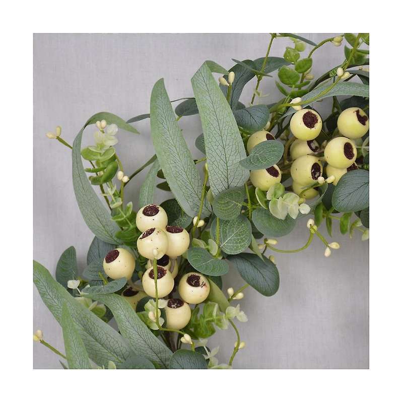 Eucalyptus Wreath, Artificial Eucalyptus Leaves Wreath with Big Berries, Spring/summer Greenery Wre