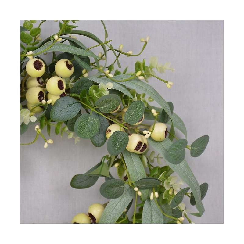 Eucalyptus Wreath, Artificial Eucalyptus Leaves Wreath with Big Berries, Spring/summer Greenery Wre