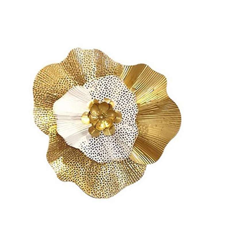 European Hollow Flower Wall Decoration 3D Stereo Wrought Iron Hanging Home Sofa Background Sticker M
