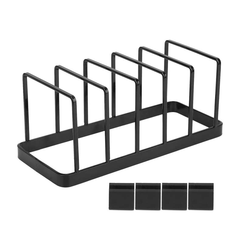 Euro Kitchen Organizer for Plates, Cutting Boards Bakeware Reusable Containers, and Lids Holder Rac