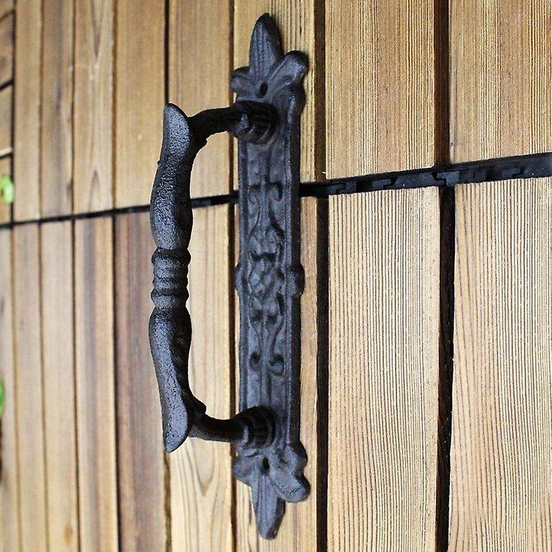 European Retro Cast Iron Craft Door Handles for Garden/Courtyard Door Handle Decoration for Home Doo