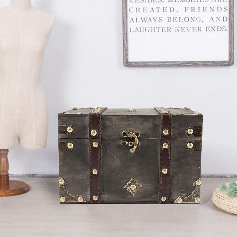 European-style Retro Wooden Storage Box without Lock, Home Storage Box, Wooden Box Decoration, Room