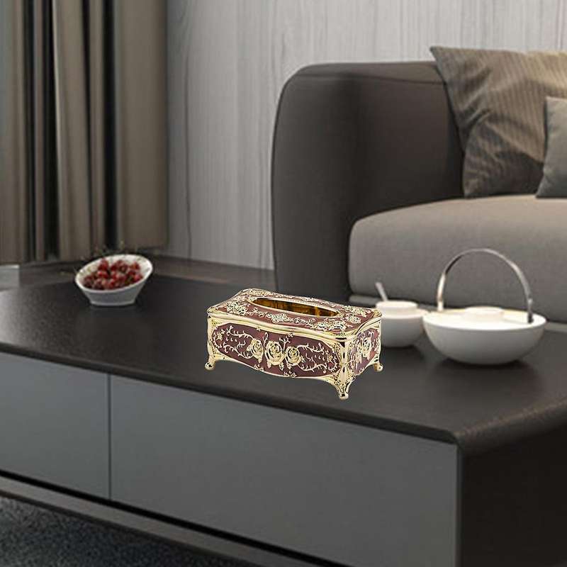 European-Style Luxury Tissue Box Universal Paper Holder Office Desk Pumping Paper Family KTV Hotel