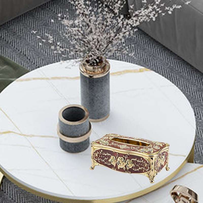 European-Style Luxury Tissue Box Universal Paper Holder Office Desk Pumping Paper Family KTV Hotel