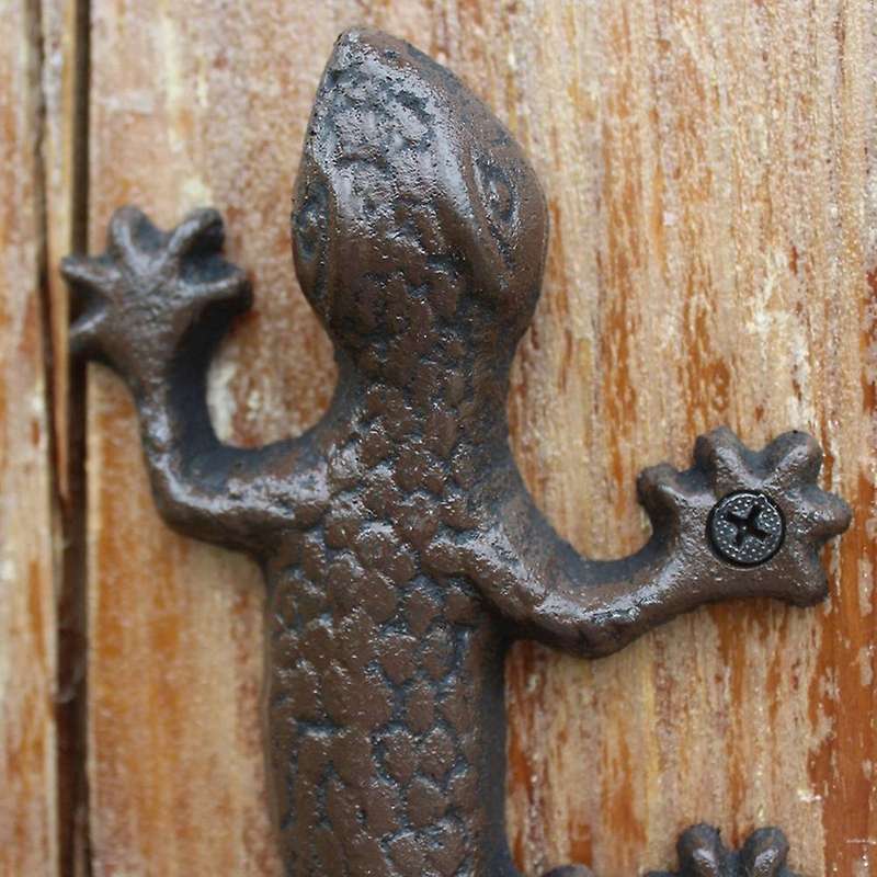 European Retro Antique Iron Gecko Gecko Design Home Garden Decoration Cast Iron Wall Hook