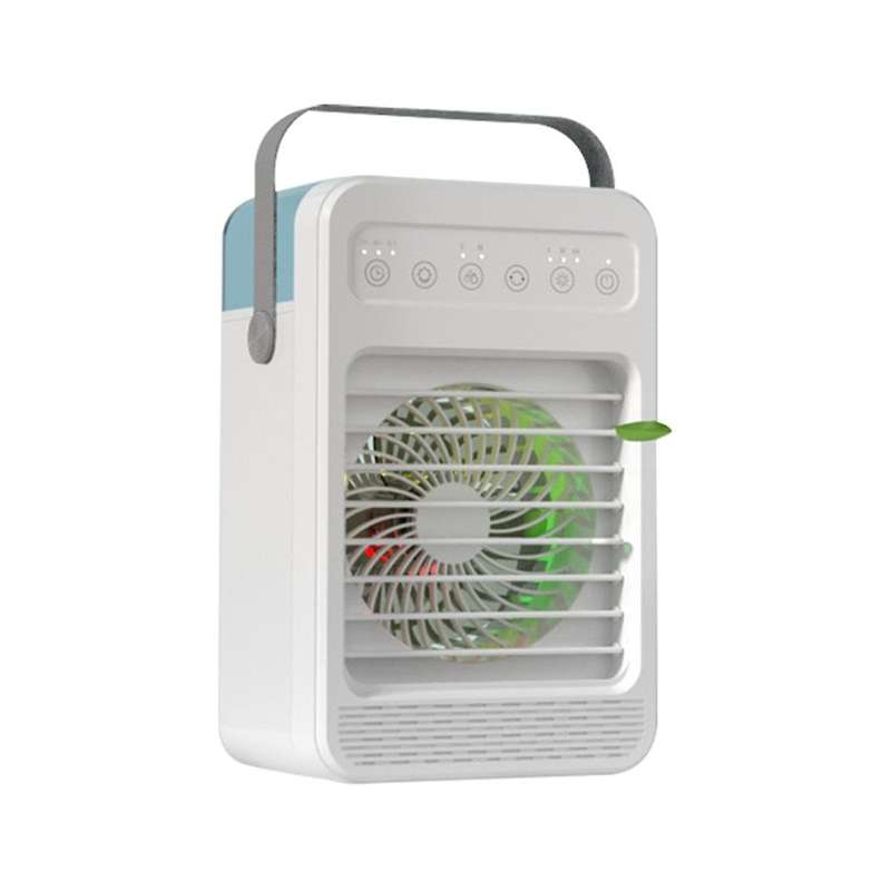 Evaporative Air Cooler Humidifier 7 Colors Light Personal Air Conditioner Fan for Room Office