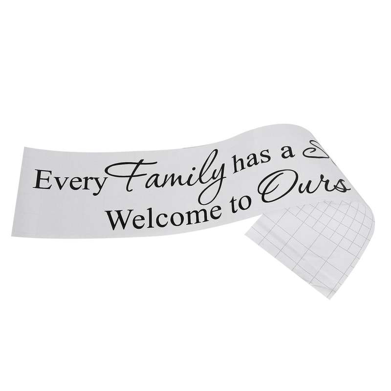 Every Family Has A Story Welcome to Ours Pvc Wall Sticker Art Decal Room,black