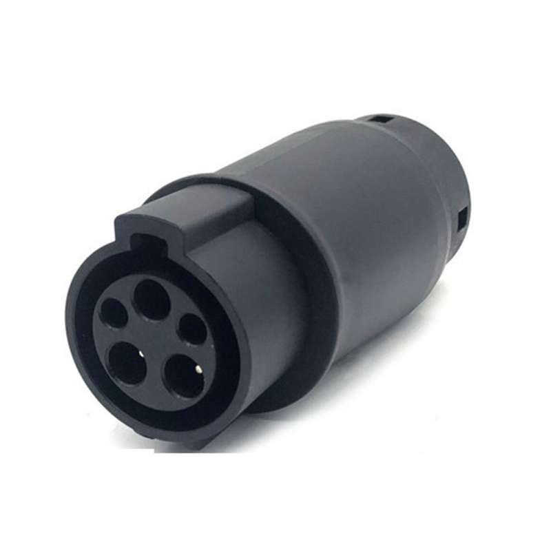 Evse Adaptor 32a J1772 Type 1 to Type 2 Plug Adapter, Electric Vehicle Charger Charging Connector