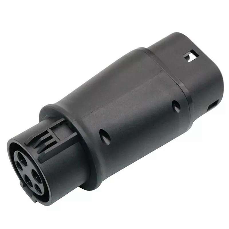 Evse Adaptor 32a J1772 Type 1 to Type 2 Plug Adapter, Electric Vehicle Charger Charging Connector