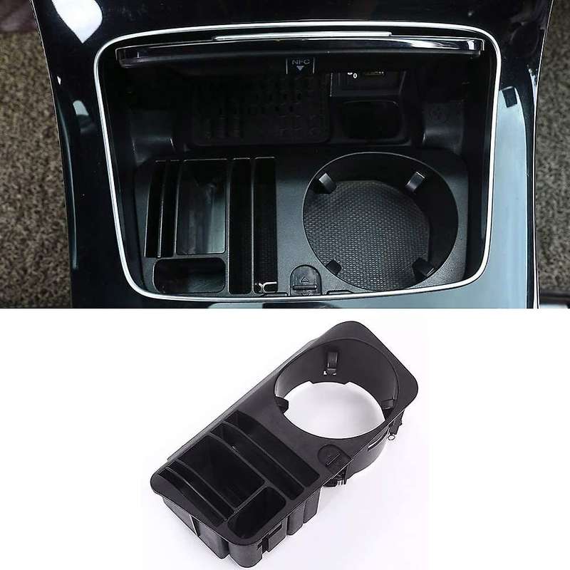 Exact Fit Front Cup Holder Fit Organizer Tray Box for W205 C-Class, X205 GLC-Class, W213 E-Class