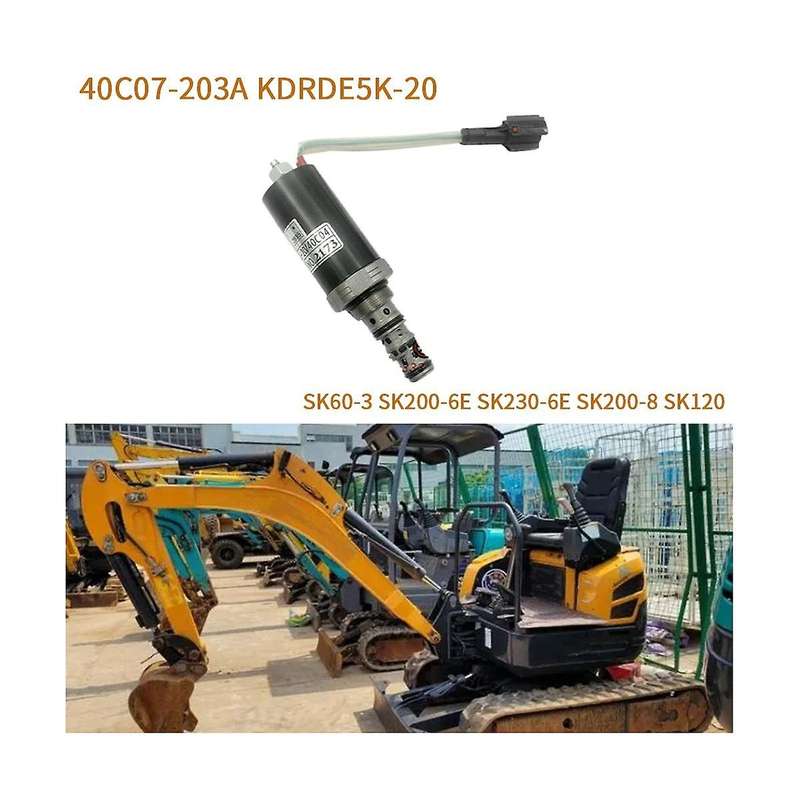 Excavator Solenoid Valve 40c07-203a Kdrde5k-20 for Kobelco Excavator Sk60-3 Sk200-6e Sk230-6e Sk200-
