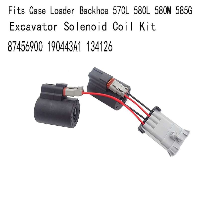 Excavator Solenoid Coil Kit Fits for Case Loader Backhoe 570l 580l 580m 585g 87456900 190443a1 1341