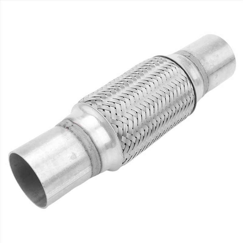 Exhaust Flex Pipe Stainless Steel Double Braid 2 X 6 Inch with Ends 10 Inch Long Car Exhaust Flexib