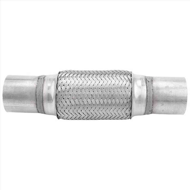 Exhaust Flex Pipe Stainless Steel Double Braid 2 X 6 Inch with Ends 10 Inch Long Car Exhaust Flexib