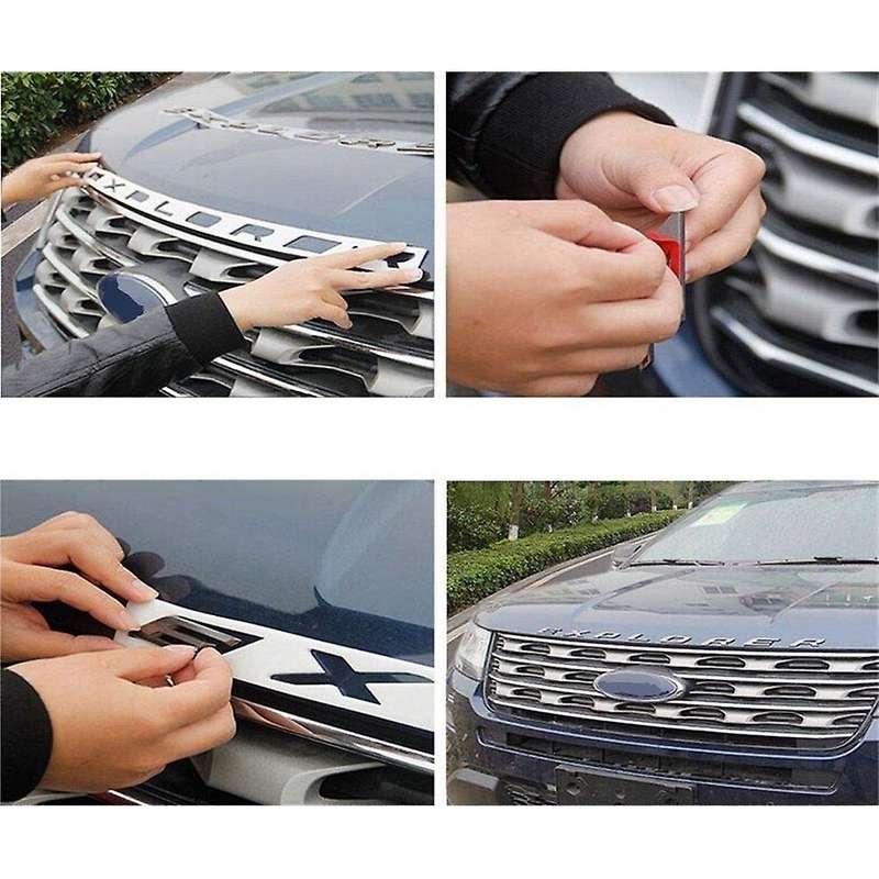 Explorer Car Emblem Front Hood Emblem 3d Letters Explorer Sticker Fit for 2011-2019 Explorer (gloss