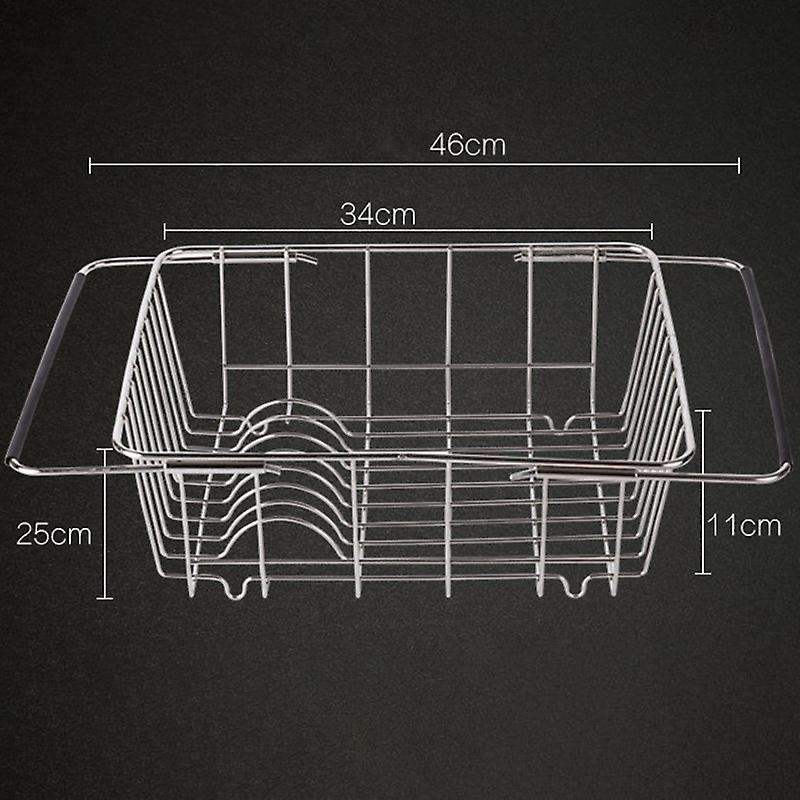 Expandable Dish Drying Rack over the Sink,Kitchen Stainless Steel Dish Drainer in Sink or on Counter