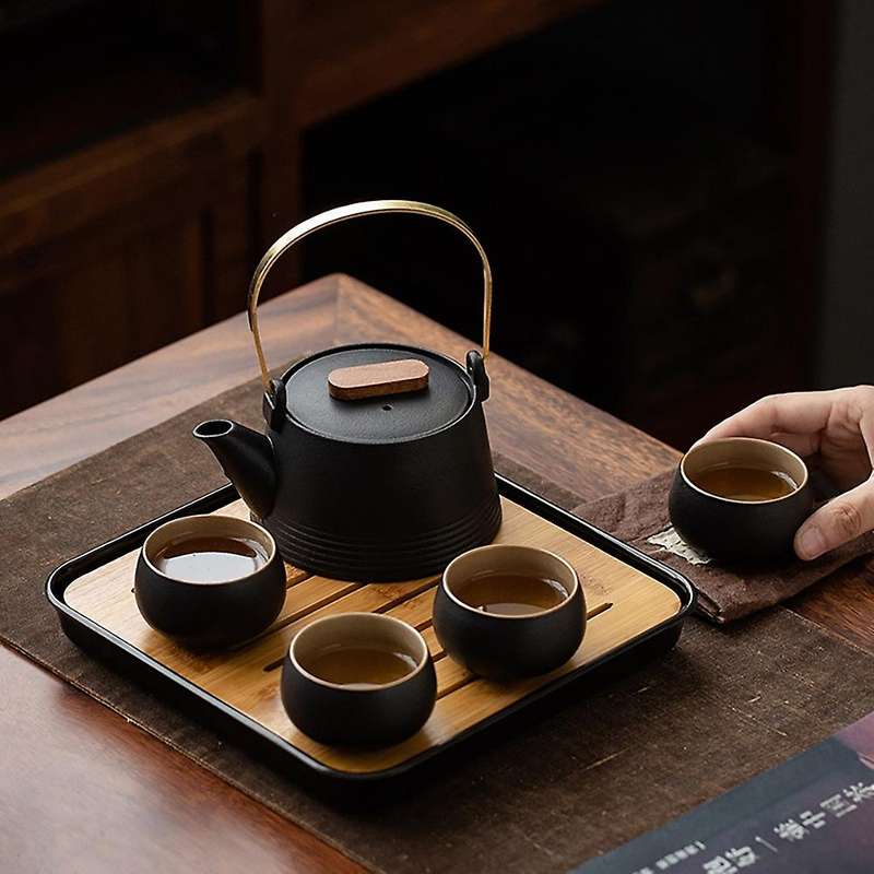Exquisite Set One-Pot Four-Cups with Bag Kungfu Home Tea Set Chinese Tea Ceremony Gift GungFu Tea Cu