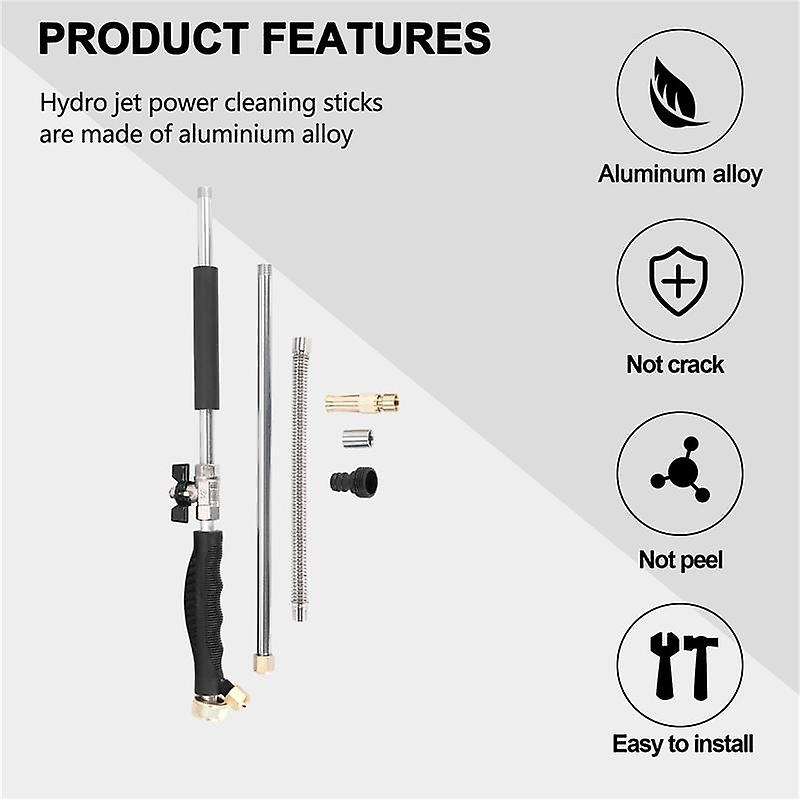 Extendable Hydro Jet Hose Pressure Washer Wand for Garden Hose, Jet Car Washer with Soap Dispenser