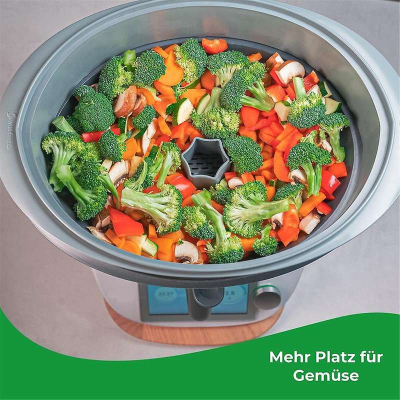 Extension for TM6, TM5, TM31 Expands the Cooking Area Extra Space in for Varoma Container