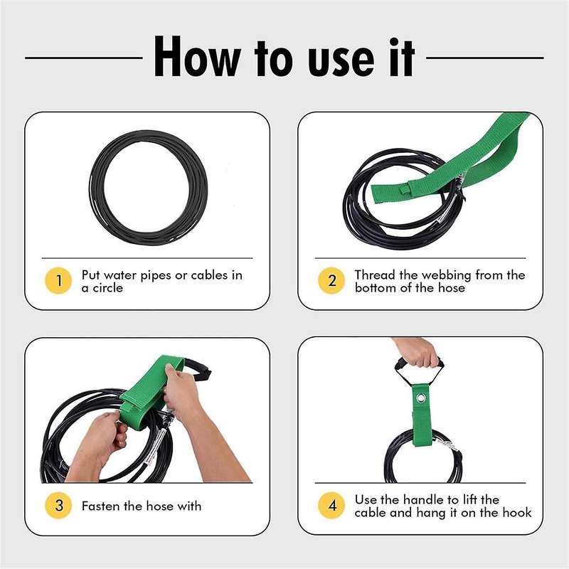 Extension Cord Strap, Storage Belt with Handle 4 Pack Straps, Holder, Organizer, Storage, Keeper, Ho