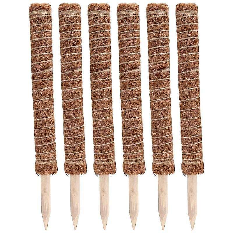Extended Coir Moss Pole, Poles Coconut Fibre Support Stake, Plant Support Pole 6pcs