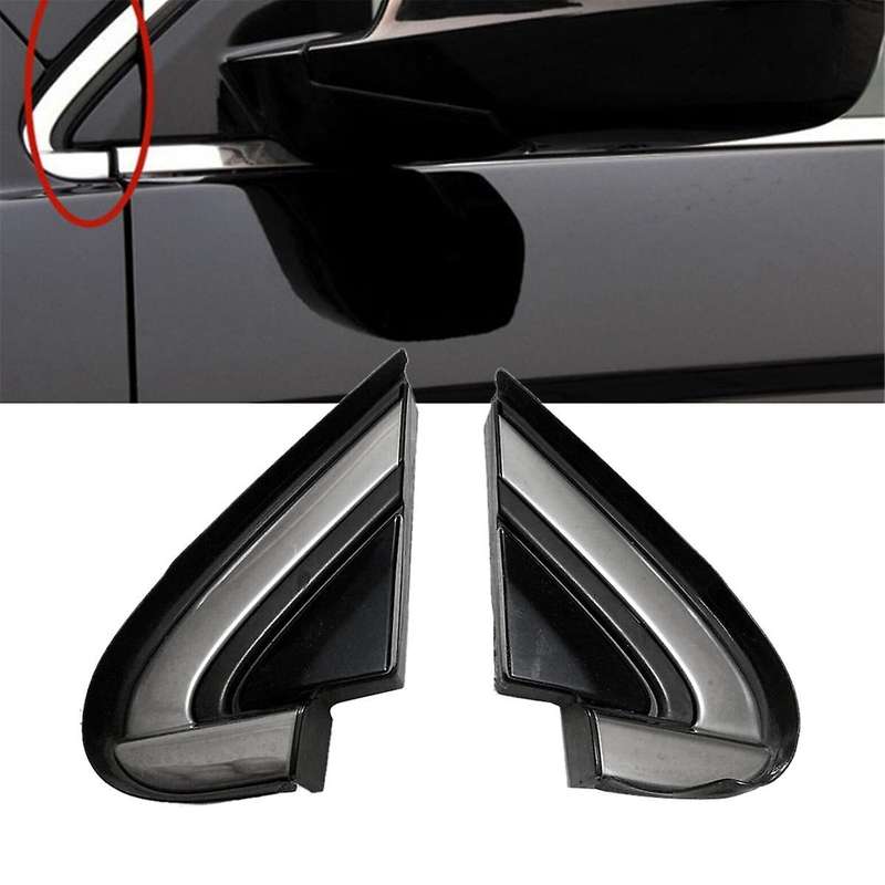 Exterior Pillar Corner Garnish Side Rearview Mirror Triangle Plates Trim for -v 2007-2011 Car Acces