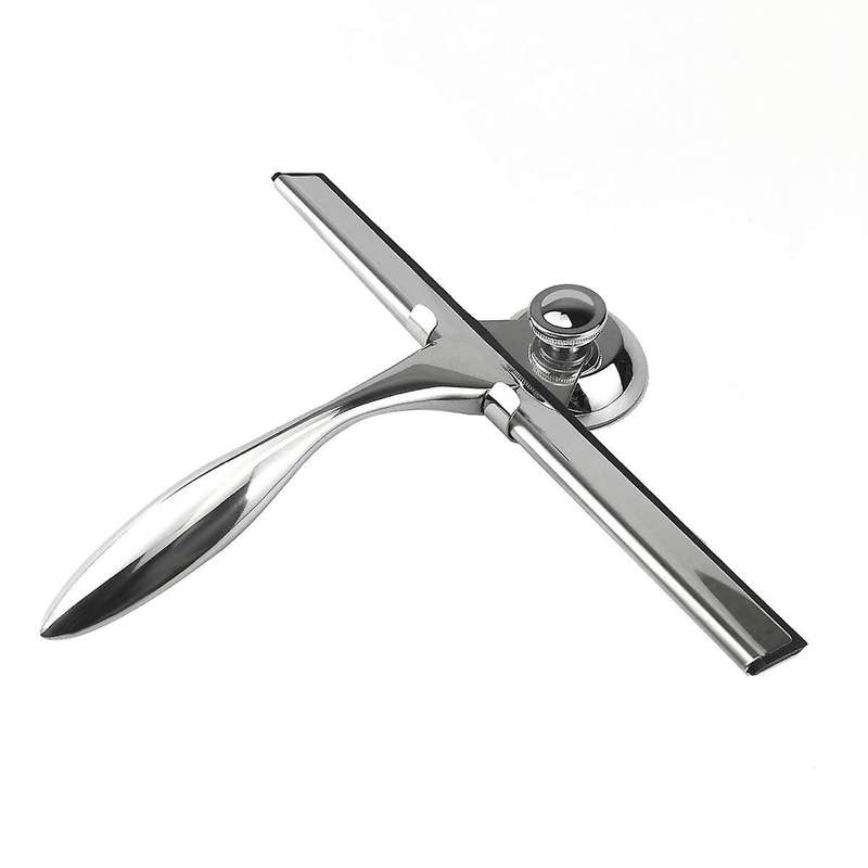 Extra Wide 30.5 Cm Shower Squeegee Stainless Steel with Silicone Lip - Shower Squeegee with Suction