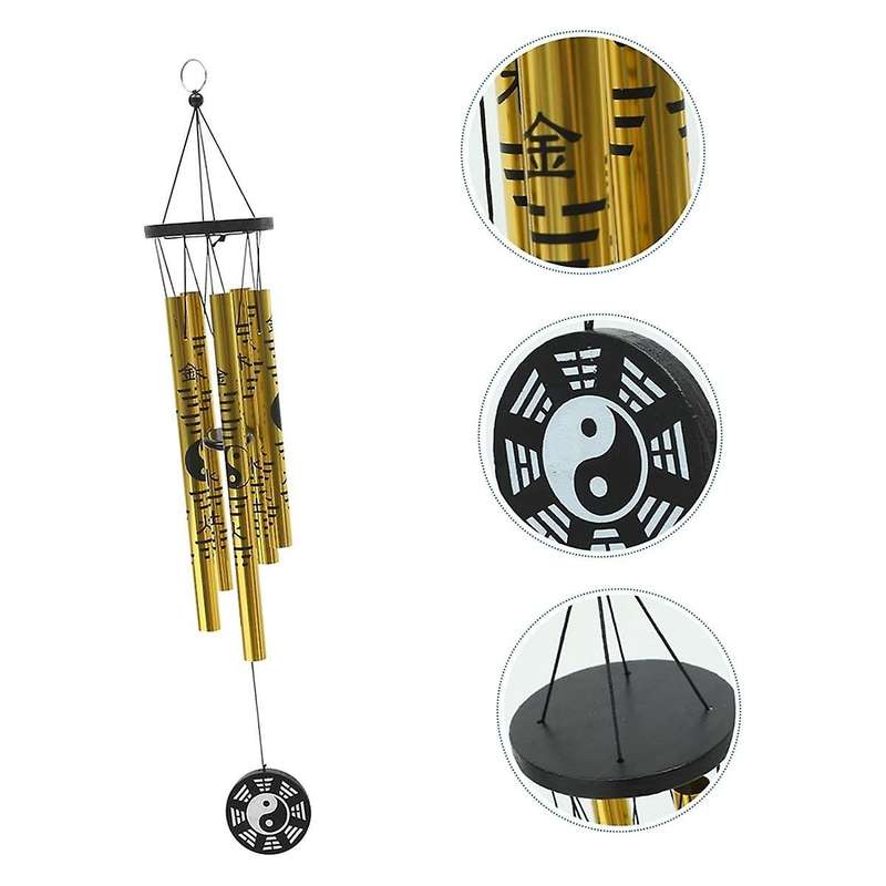 Extra Small Bagua Wind Chime Pendant Retro Metal Wind Chime Lucky Wind Chime Garden Wind Chime