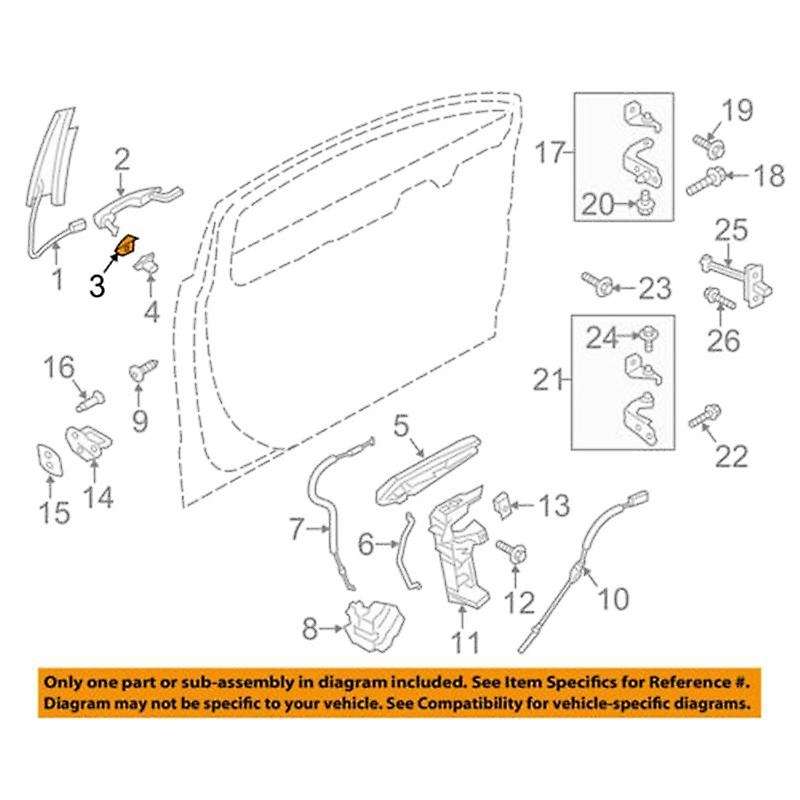 F218a15-be54wf Car Front Left Door Handle Lock Bezel Cover Cap
