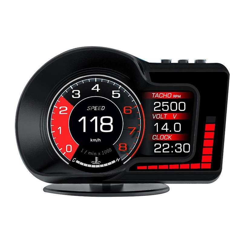 F15 Car Hud Heads Up Flat Screen Display Car Obd Lcd Inspection Dashboard Speedometer Display