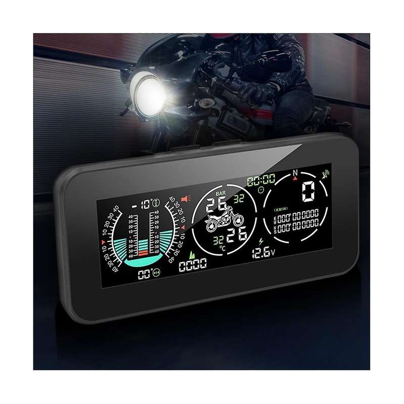 F3 Motorcycle 3 In 1 Tire Pressure Monitor Gps Speedometer Vehicle Speed Tachometer Slope Meter Tpm