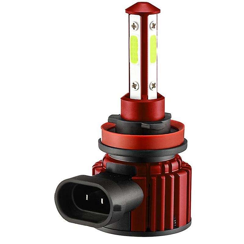 F8 4-Sides Glow LED Car Headlight Automobile LED Lamp Upgrade Section Universal Car Headlight Red H8